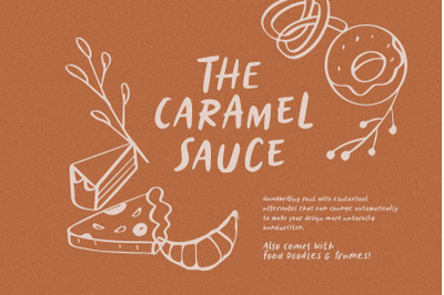 Caramel Sauce Font + Doodle