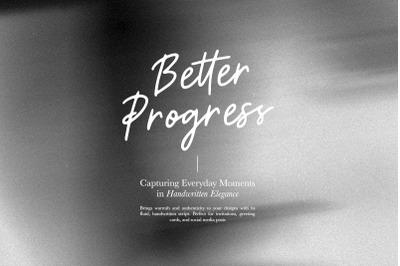 Better Progress - Minimalist Script