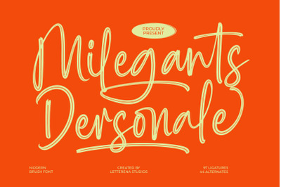 Milegants Dersonale - Modern Brush Font