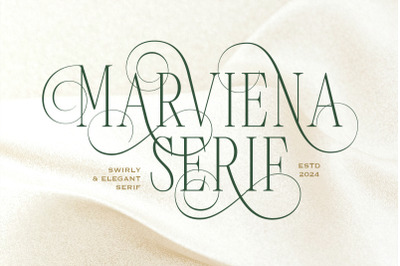 Marviena - Swirly Elegant Serif