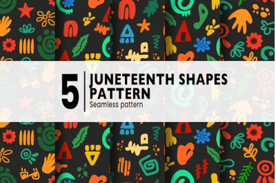 Juneteenth inspired seamless pattern