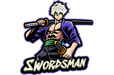 Swordsman esport mascot logo design