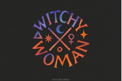 Witchy Woman PNG, Feminine Occult PNG, Mystical Celestial T-Shirt Desi