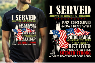 Retired Veteran T-shirt Design