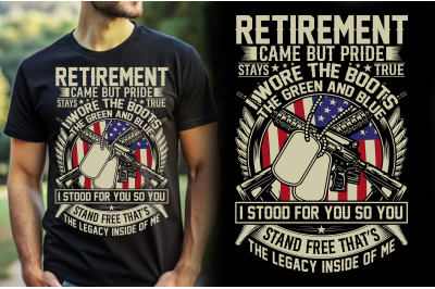 Retired Veteran T-shirt Design