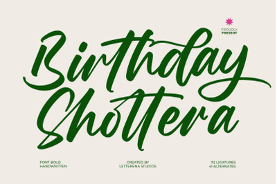 Birthday Shottera - Bold Handwritten Font