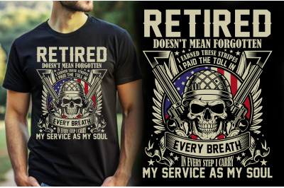 Retired Veteran T-shirt Design