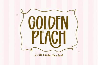 Golden Peach - Cute Handwritten Font