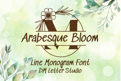 Arabesque Bloom Split Monogram