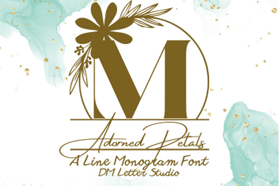Adorned Petals Line Monogram