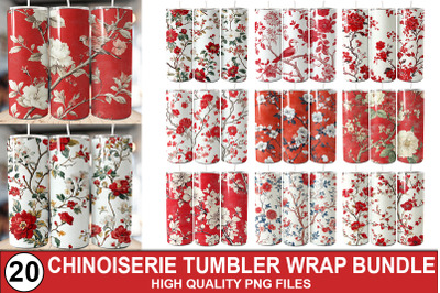 Chinoiserie Tumbler Wrap SVG Bundle