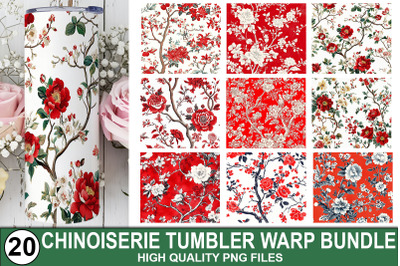 Chinoiserie Tumbler Wrap SVG Bundle