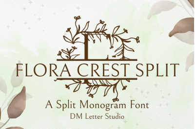 Flora Crest Split Monogram