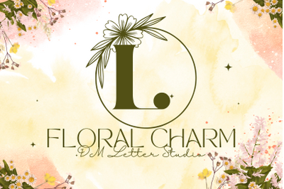 Floral Charm Monogram