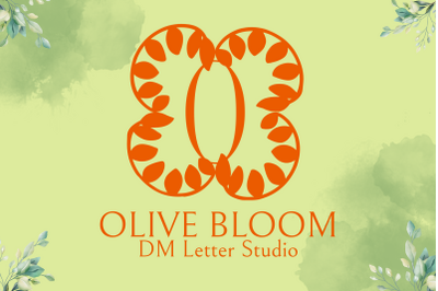 Olive Bloom Monogram