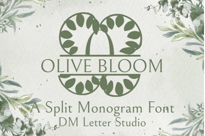 Olive Bloom Split Monogram