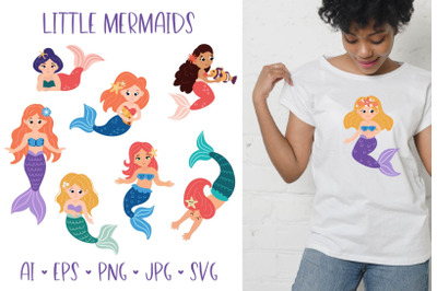 Little Mermaid collection SVG File