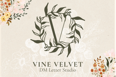 Vine Velvet Monogram
