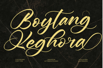 Boytang Keghora - Calligraphy Font Type