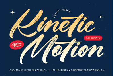 Kinetic Motion - Modern Brush Font