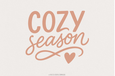 Cozy Season PNG Digital Download, Autumn, Fall, Cozy Vibes, Fall PNG,