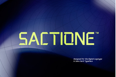 Sactione - Digital Logo Font