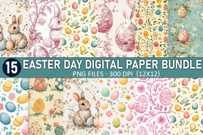 Easter Day Digital Paper Bundle