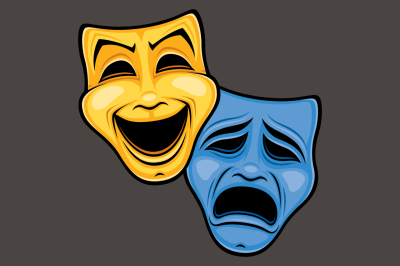 Classic Comedy And Tragedy Theatrical Masks