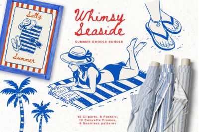 Whimsy Seaside Summer Doodle Bundle