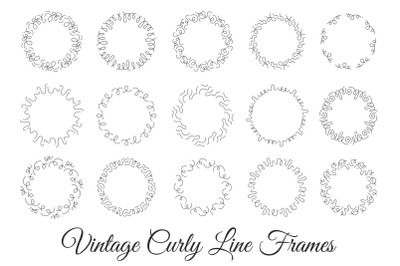 Vintage Curly Line Frames
