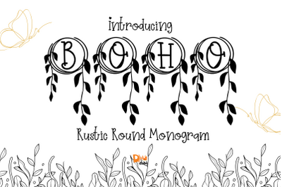 Rustic Round Monogram