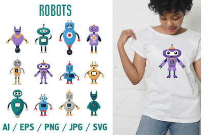 Robots collection SVG File