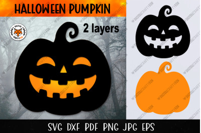 Halloween Pumpkin Laser Cut SVG, Jack O Lantern SVG