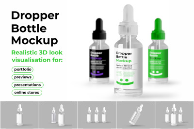 Dropper Bottle Mockup Set