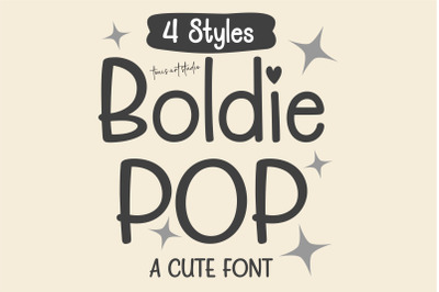 Boldie Pop Font Bundle  Cute, Fun, Handwritten Fonts