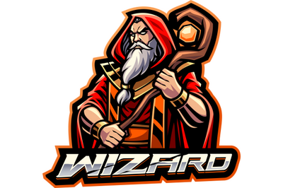Wizard esport mascot logo design