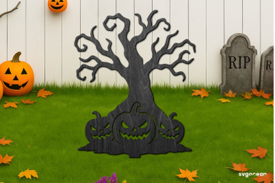 Spooky Tree Garden Stake Laser Cut