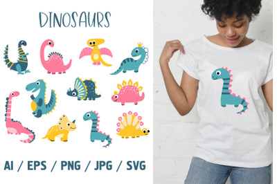 Dinosaurs collection SVG