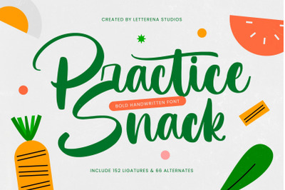 Practice Snack - Bold Handwritten Font