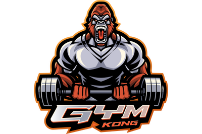 Gym kong esport mascot logo design