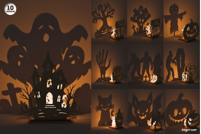 Halloween Shadow Candle Holders Bundle