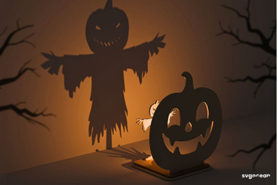 Halloween Scarecrow Candle Holder SVG