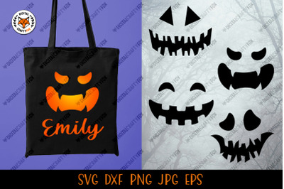 Pumpkin Face SVG,Halloween Face Cut File