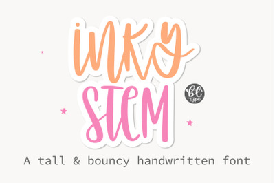 Inky Stem - A tall and Bouncy font