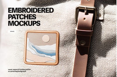 Embroidered Patches Mockups