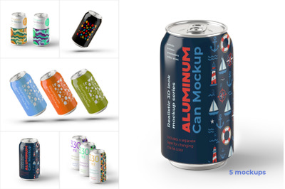 330ml Aluminum Can Mockup Set