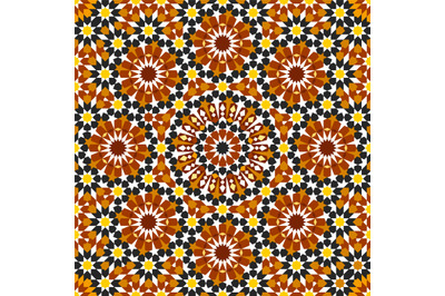 Seamless geometric pattern in arabic style Zellige