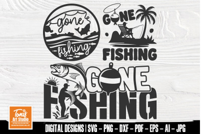 Gone Fishing Svg | Laser Cut Door Hanger | Glowforge File