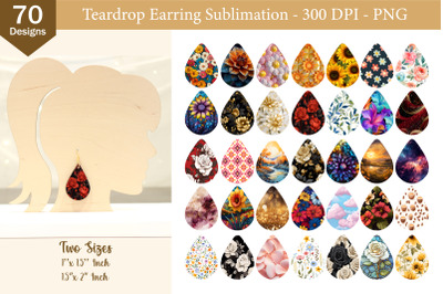 Teardrop Earring Sublimation Bundle|Teardrop Earring