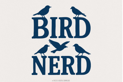 Bird Nerd PNG, Funny Bird Lover Shirt, Nature Nerd Digital Download, B